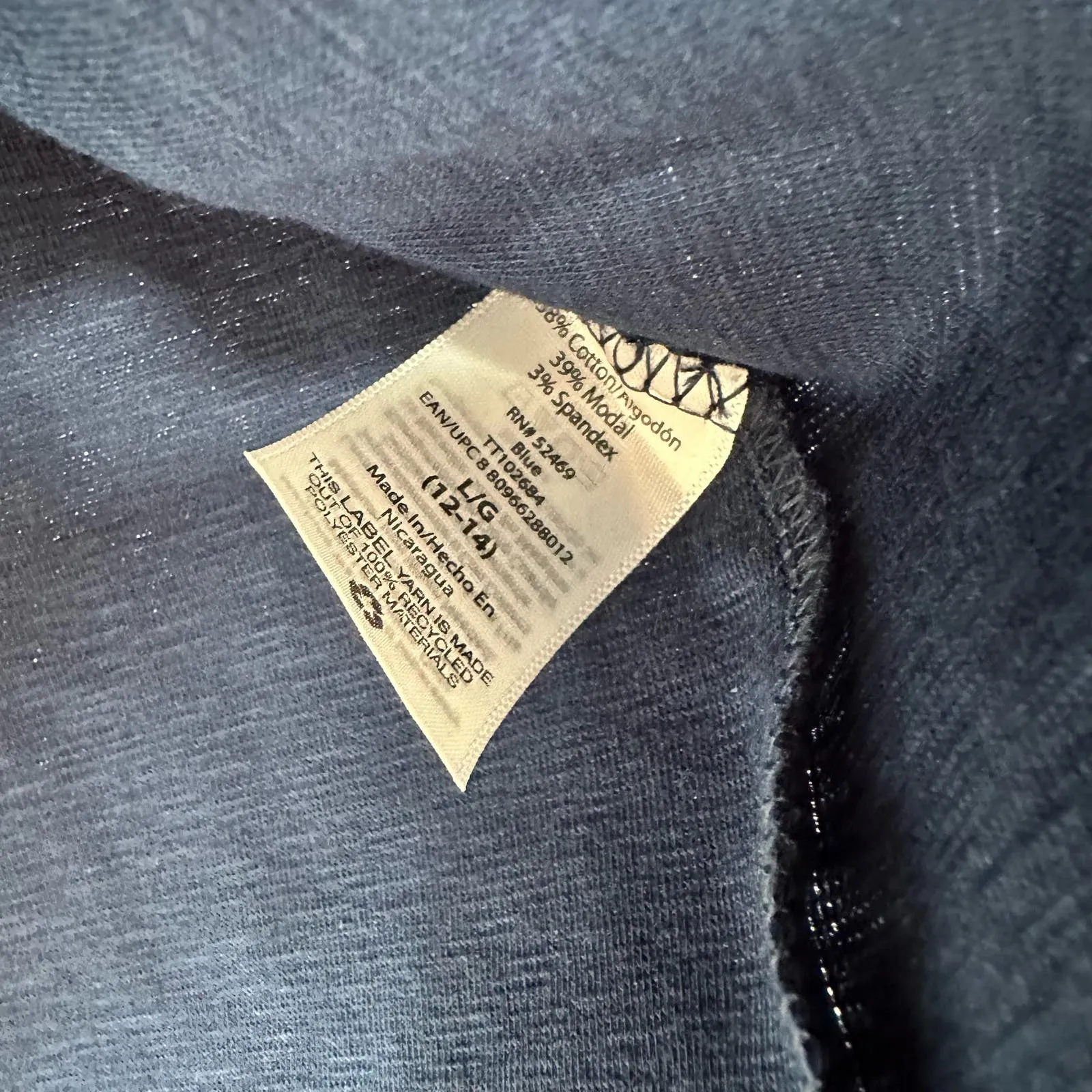 Time and Tru size large dark blue short sleeve t - Image 6