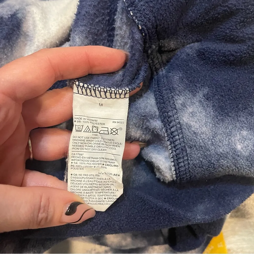 Blue and White Sweatshirt Tie-dye Crop style - Image 4