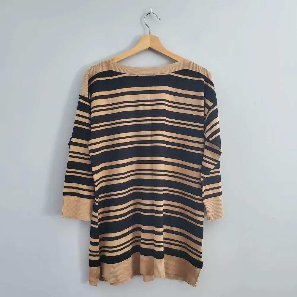 Cable & Gauge Striped Lightweight Sweater XL - Image 2
