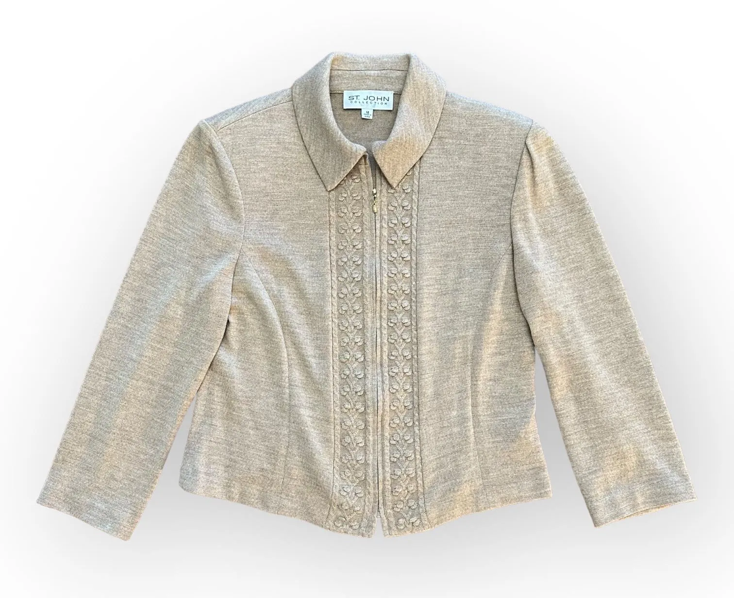 St. John Collection Vintage Knit Cardigan Sweater Blazer Size 12 - Image 1