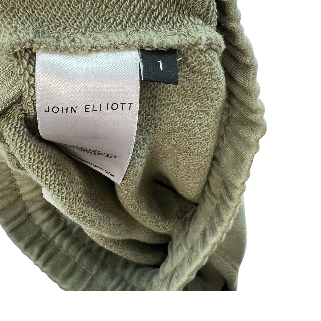John Elliott LA Jogger Sweatpants Cotton Brush Drawstring Green Size 1 Small - Image 12
