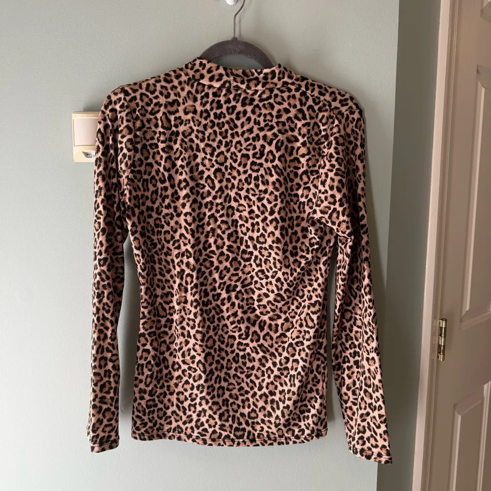 Olivia Rae Cheetah Print Mockneck Long Sleeve - Image 2