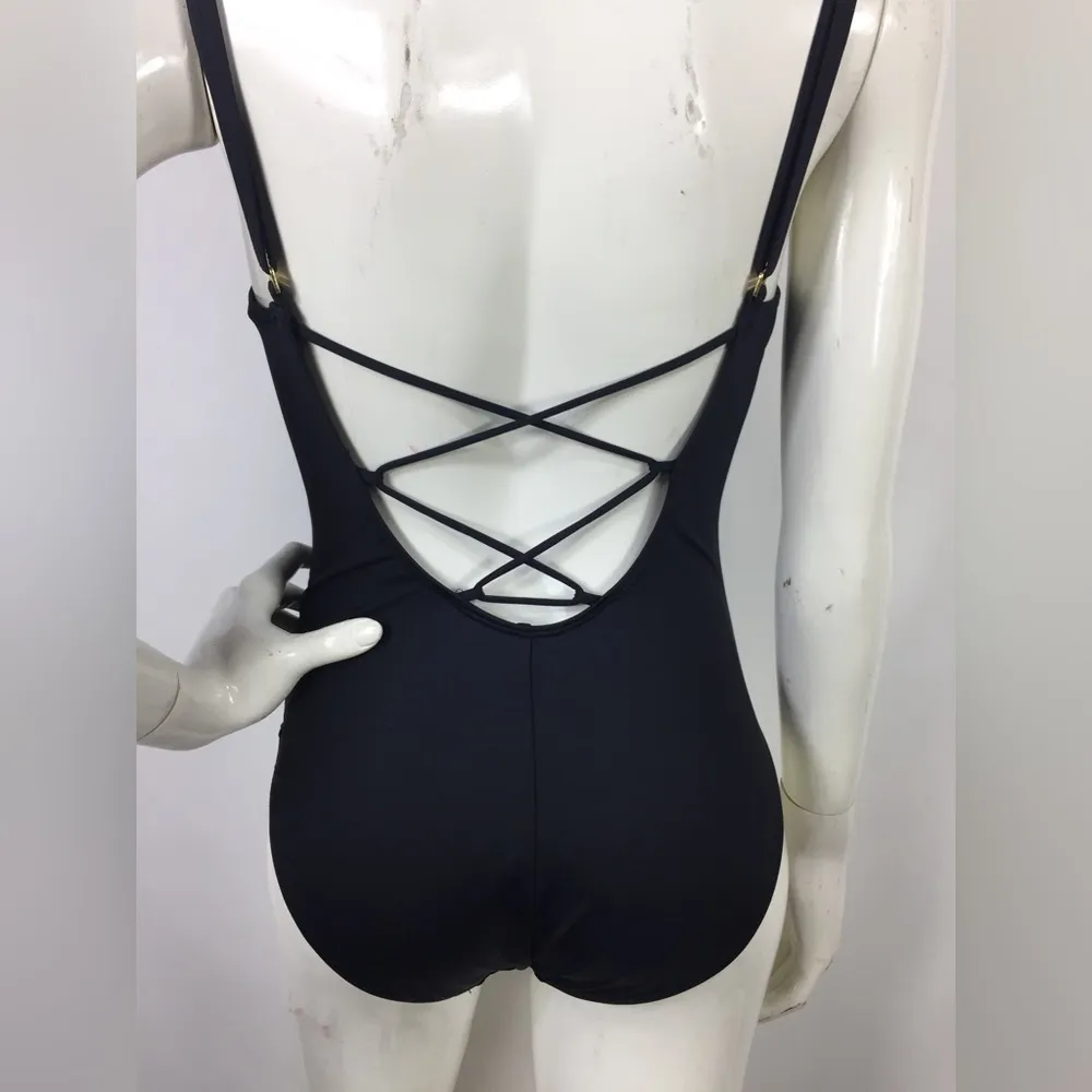 La Blanca Strappy One Piece Swimsuit 6 Black - Image 7