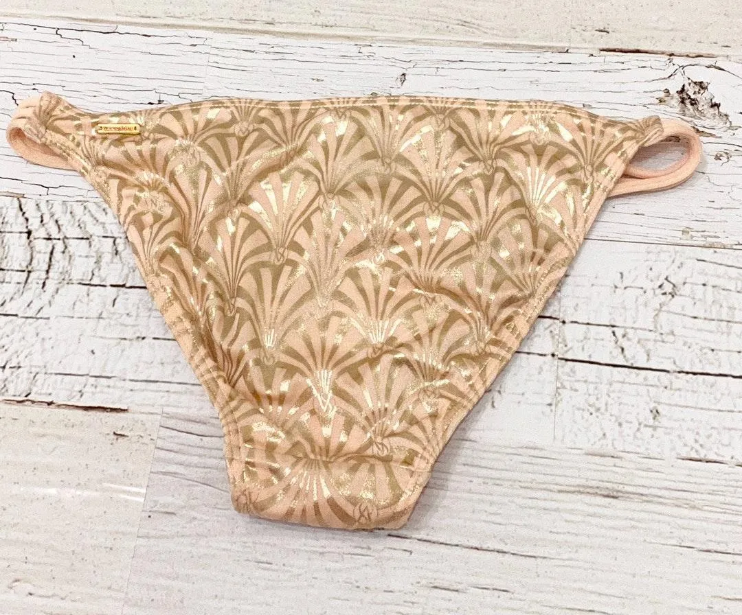 Victoria's Secret VS Bombshell Blush Gold Foil Bikini Swimsuits  - Image 5