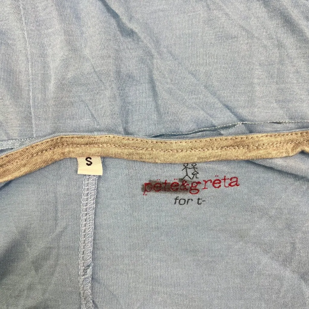 NWOT Johnny Was Blue Short-Sleeve Kimono V Neck Soft Mini Dress S - Image 8