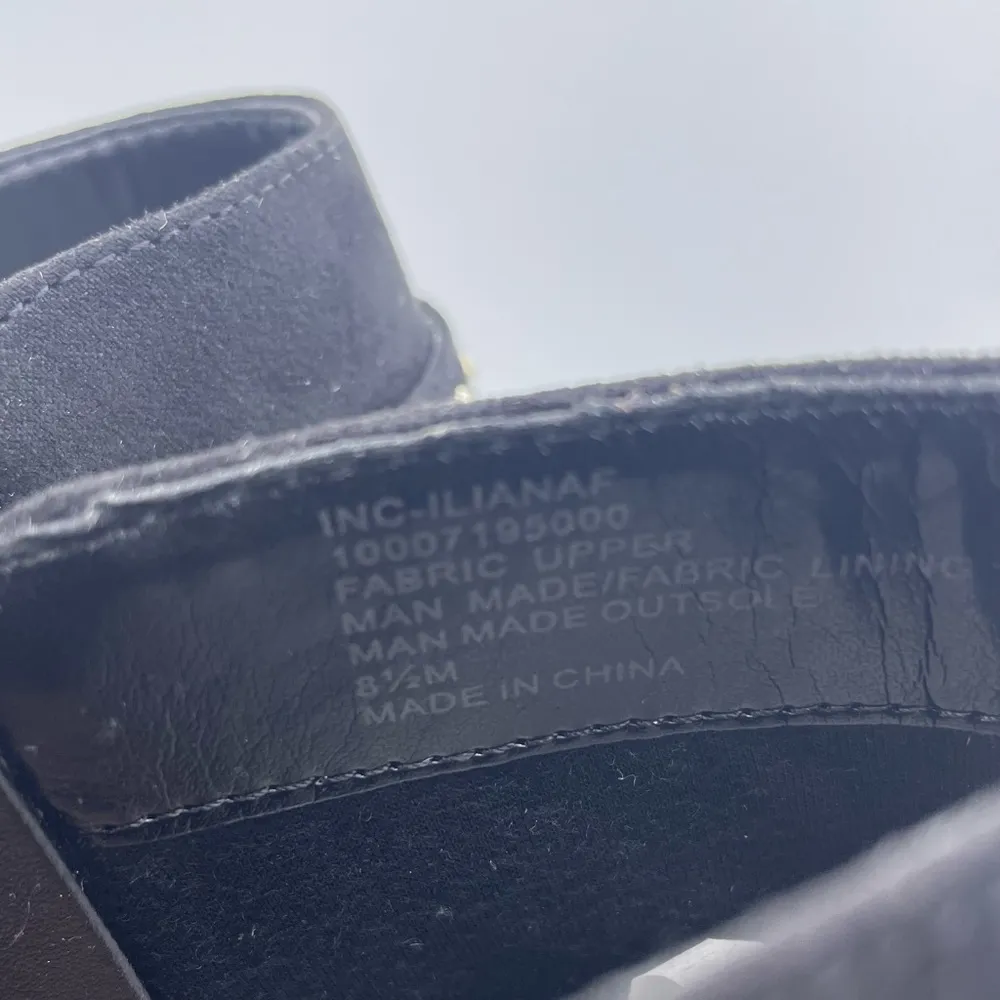 I.N.C suede studded Iliana western style black booties women Size 8 1/2 - Image 10