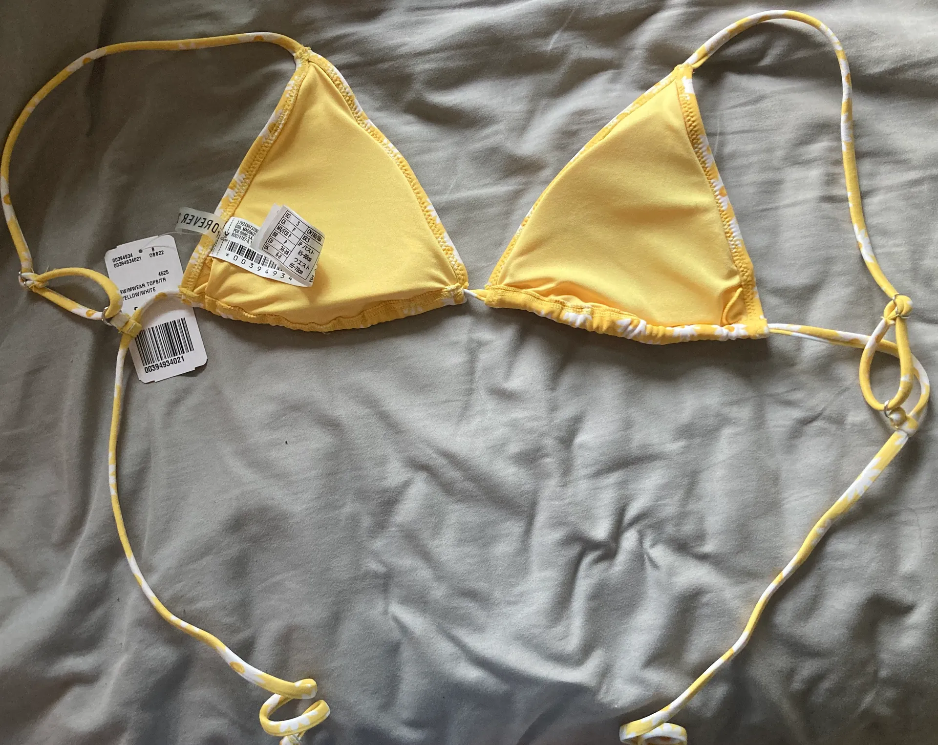 Yellow And White Flower Bikini Top - Image 4