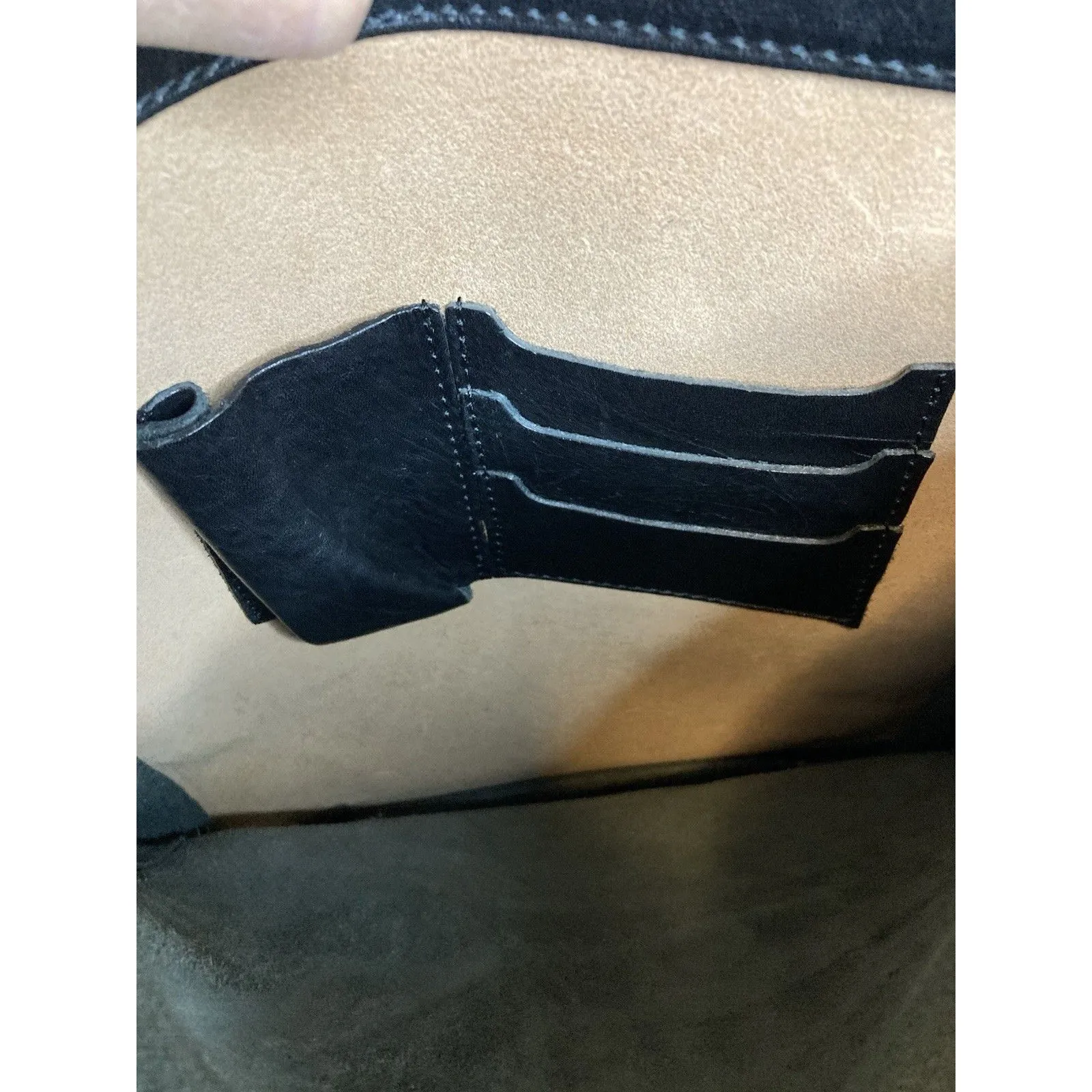 Italian Leather Black Crossbody Bag Purse Satchel Unisex Adjustable Strap - Image 8