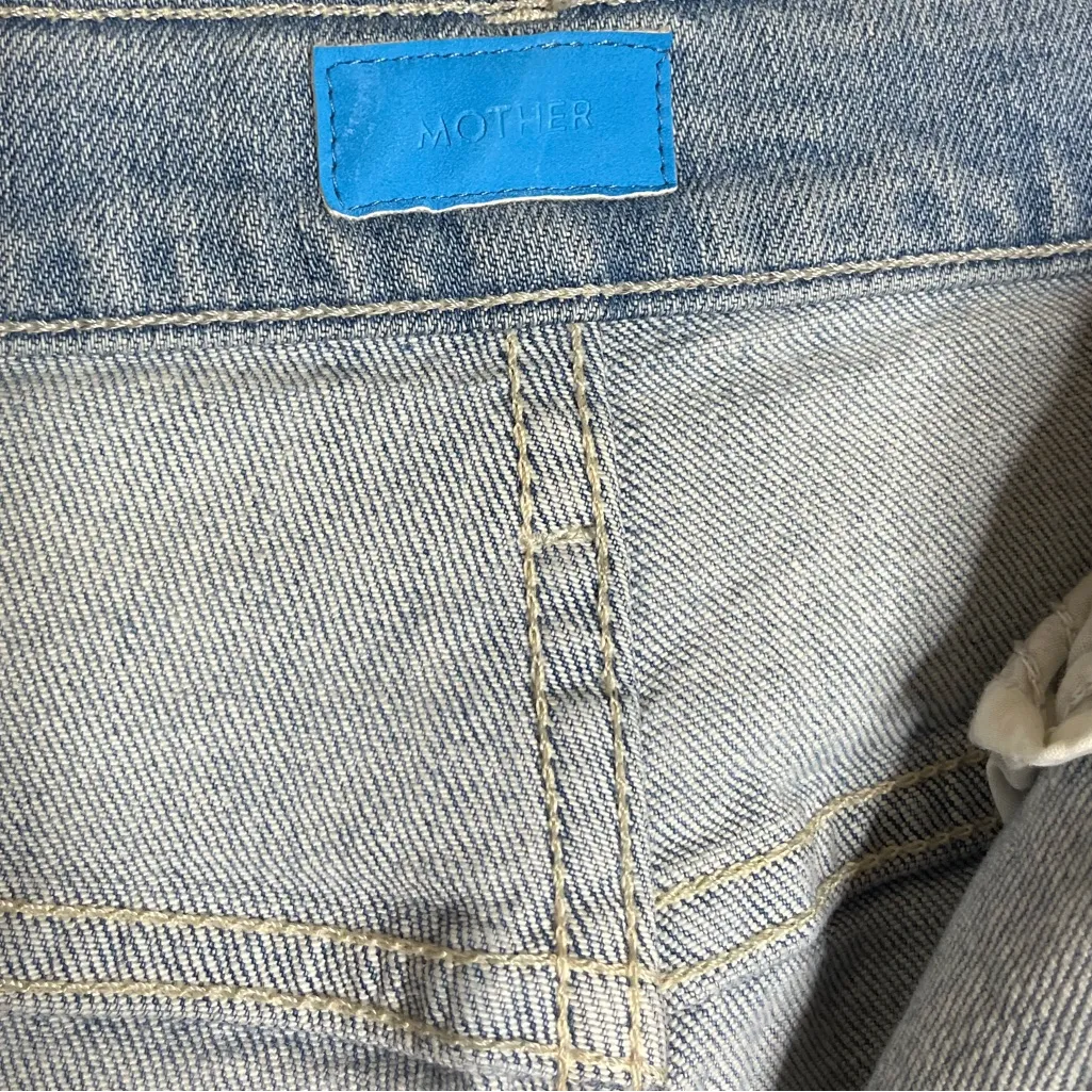 MOTHER High Waisted Tunnel Vision Sneak Sippin' Sweet Tea size 30 Blue - Image 10