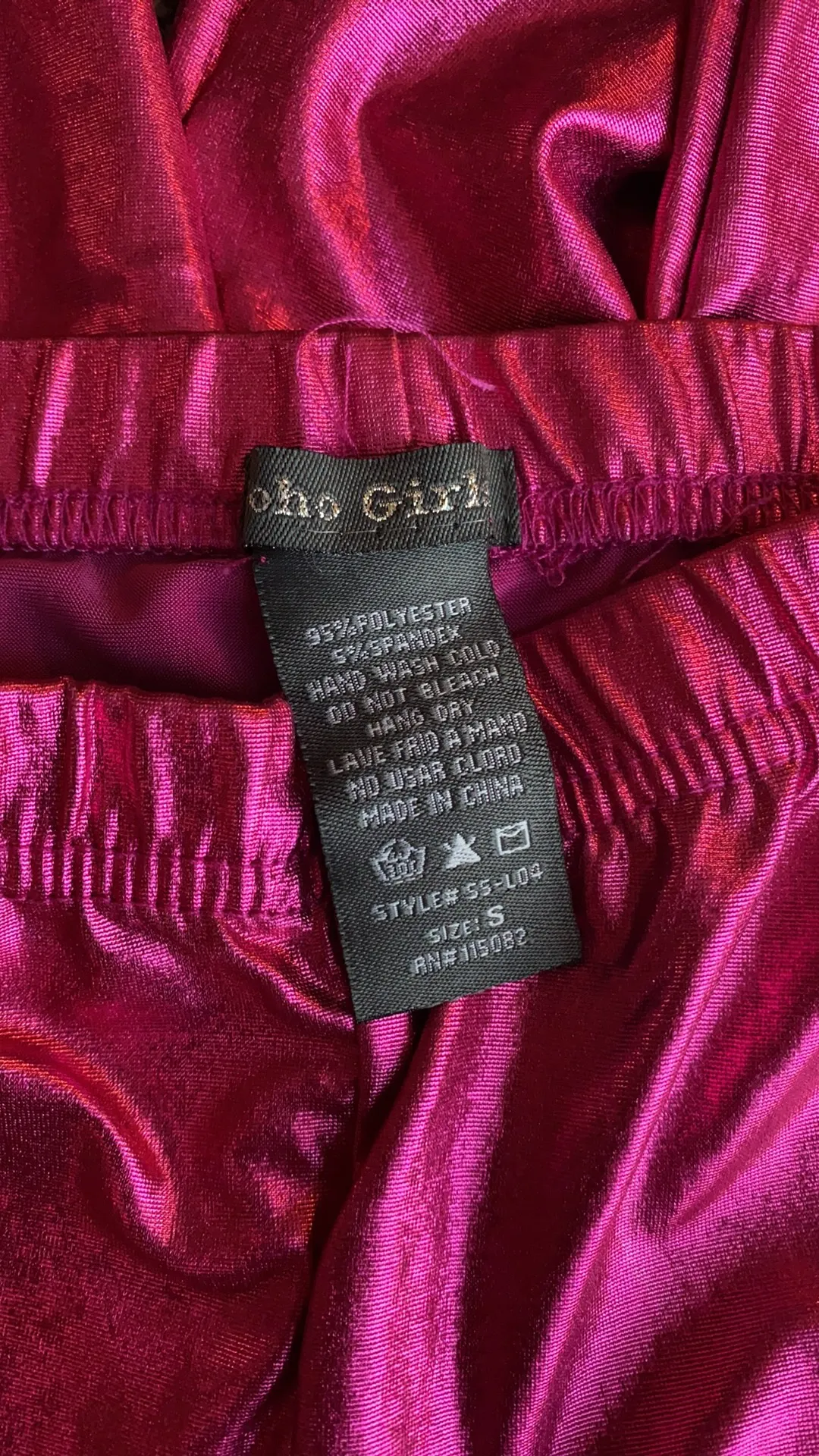 Fuchsia Metallic Leggings - Image 3