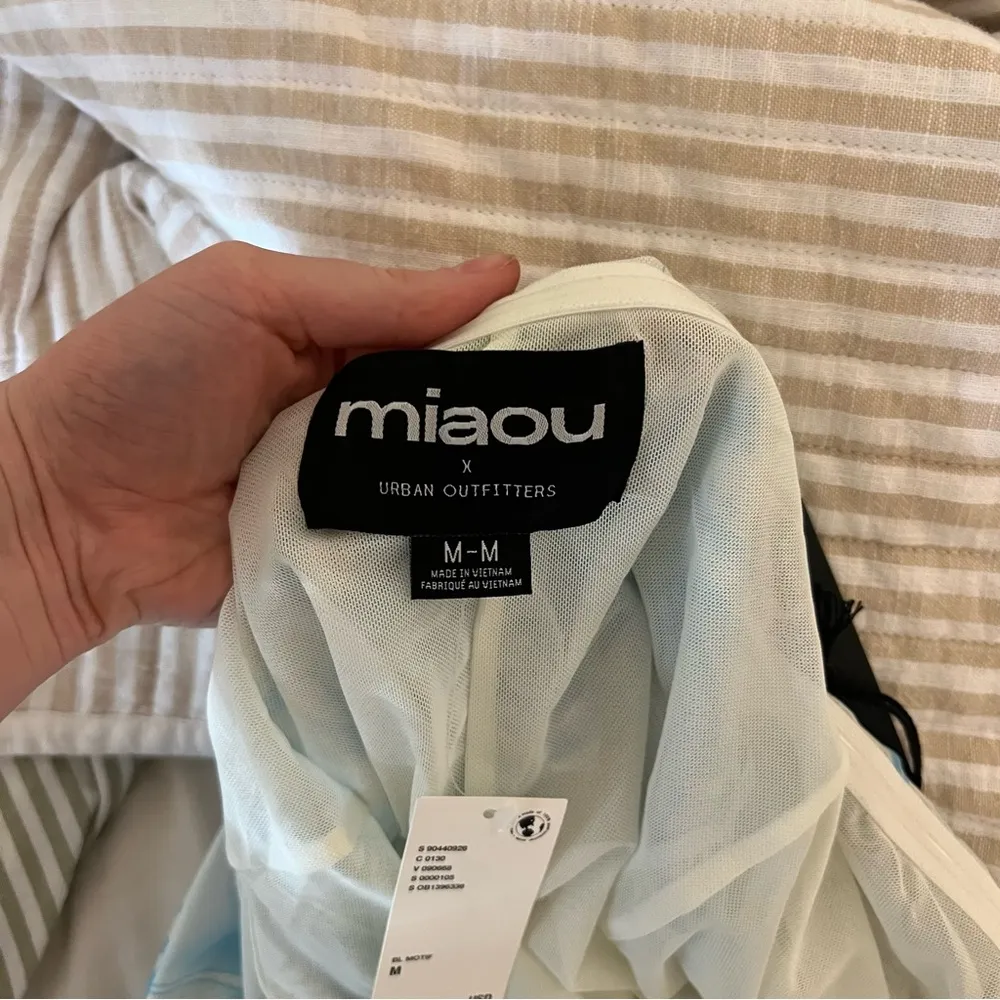 Miaou UO Exclusive Renzo Mesh Maxi Dress Blue Size M - Image 2