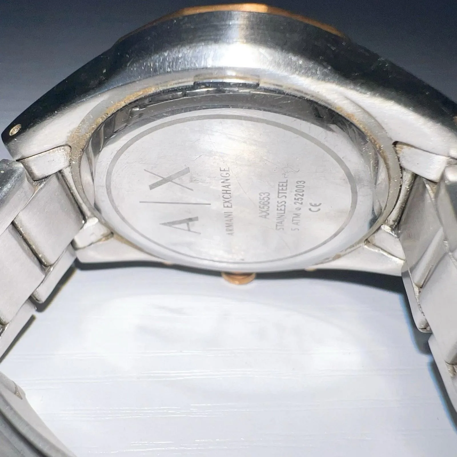 Armani Exchange AX Lady Drexler Rose Gold Chronograph Watch AX5653 St Steel - Image 7