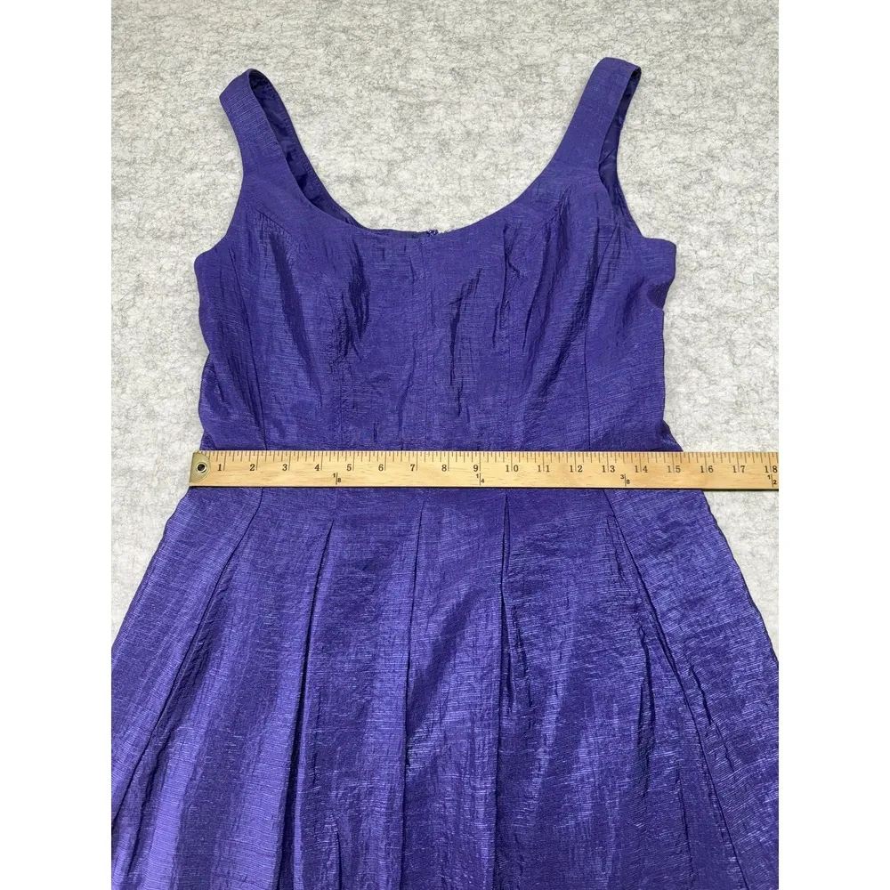 Nine West Dress Womens 8 Purple Sleeveless Fit Flare Lined Cocktail Party Formal - Image 4
