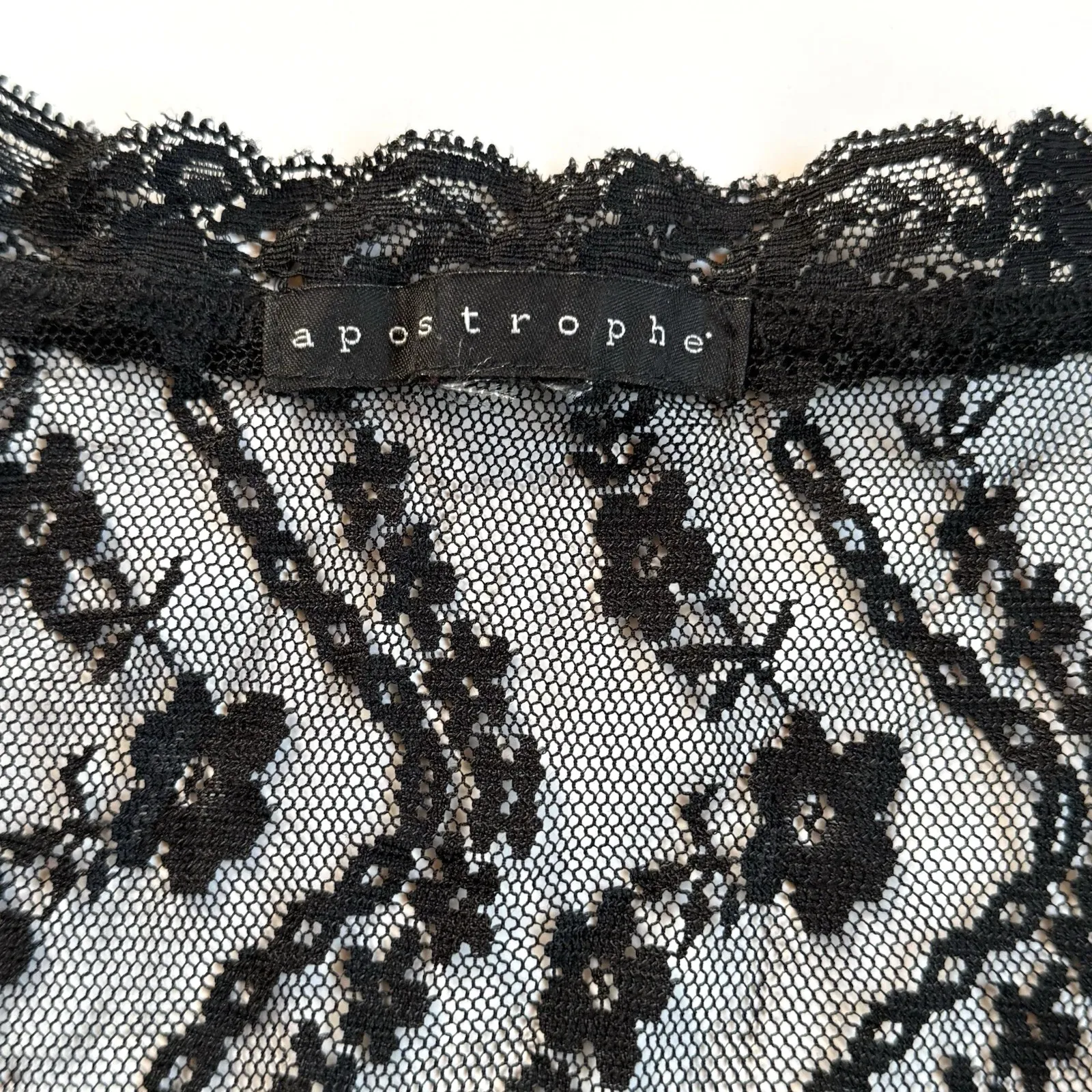 Vtg Sheer Black Lace Top Women M L Y2K Rave Goth Whimsigoth Dark Fairy Coquette - Image 2