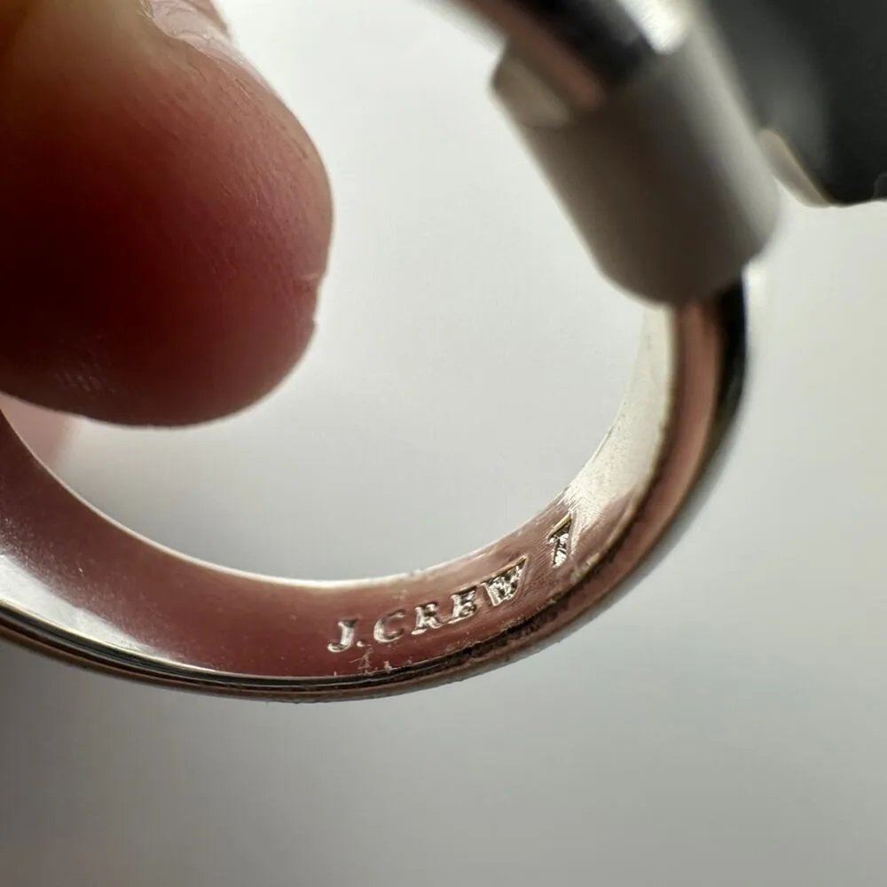 J. Crew‎ Silver Sculptured Orb Mirror Ring Style BB495 NEW - Image 5