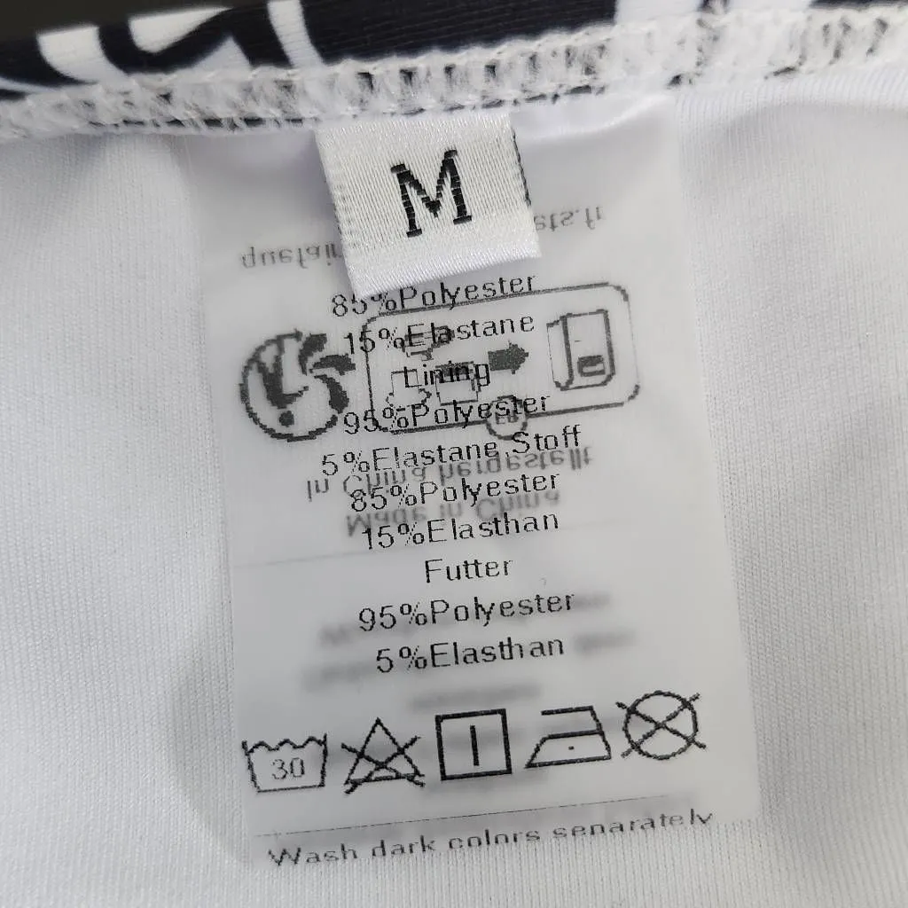 Kate Kasin Black Print Tankini Swimsuit with Matching Bottoms NWT Size Medium - Image 13