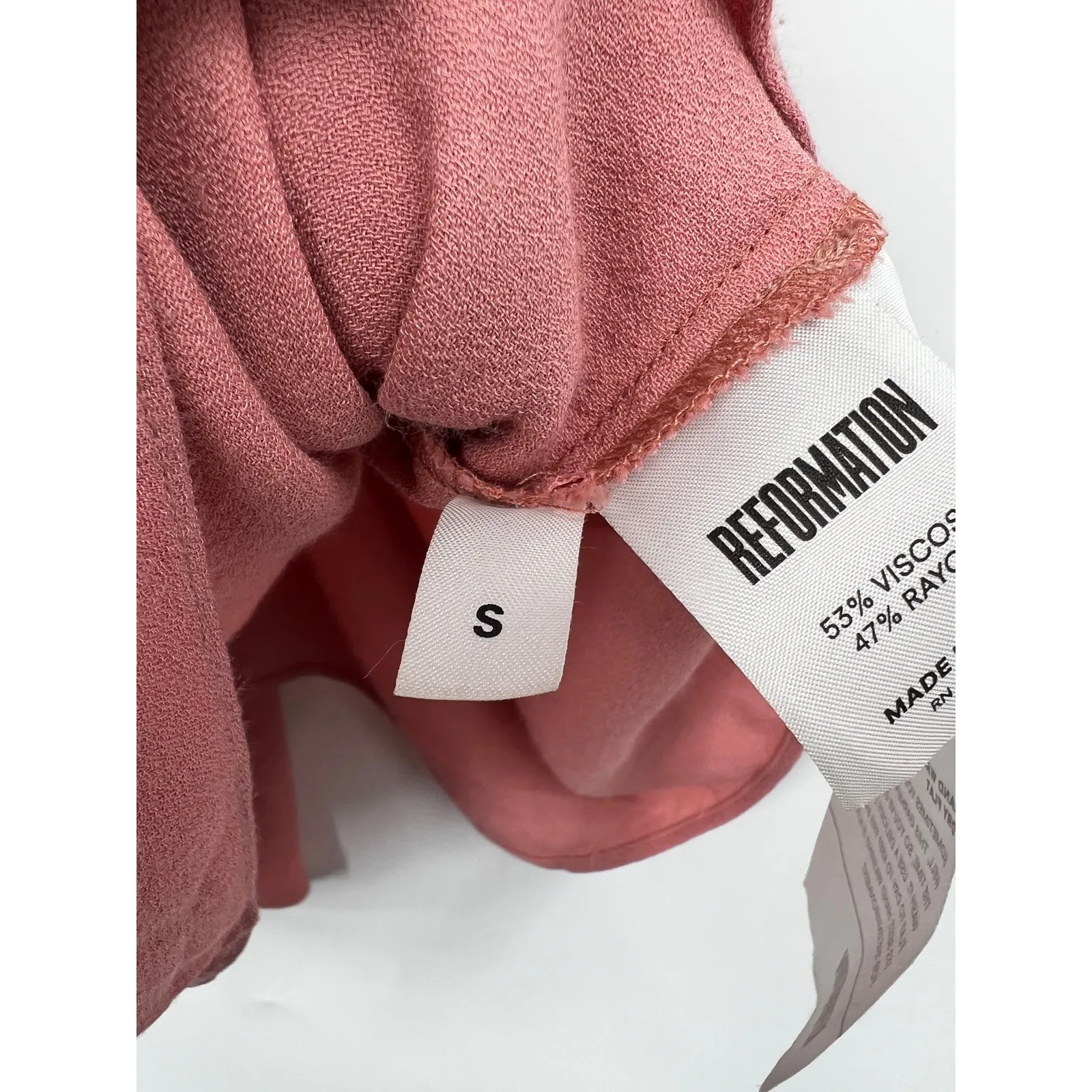 Reformation Women's Lightweight Casual Tank‎ Top Sleeveless Deep Pink Size S - Image 3