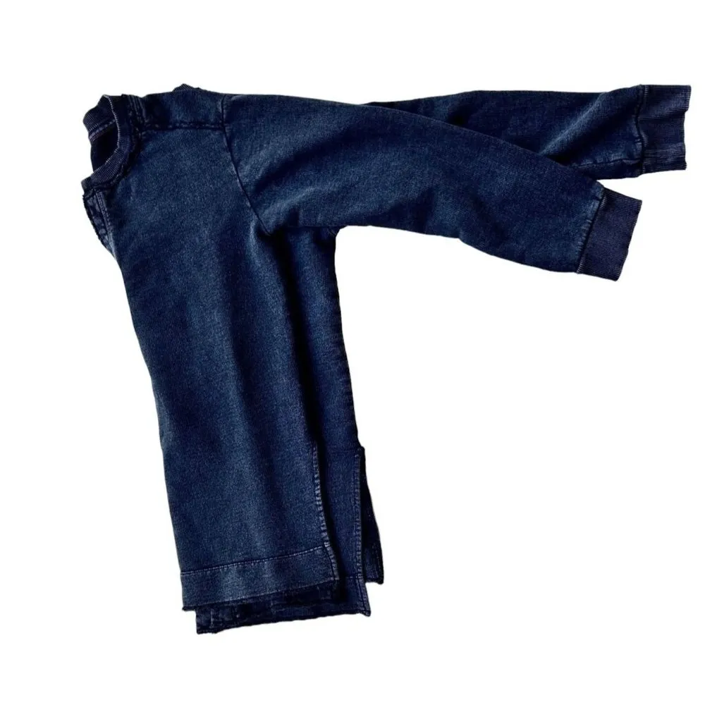 Anthropologie Pilcro Split Back Terry Top XS Extra Small Black Tunic Dis… - Image 10