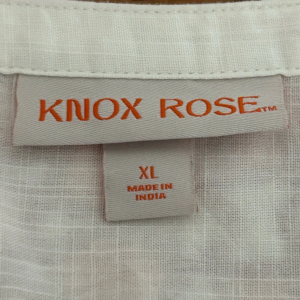 Knox Rose Balloon Sleeve Top Cream Orange Size XL - Image 8