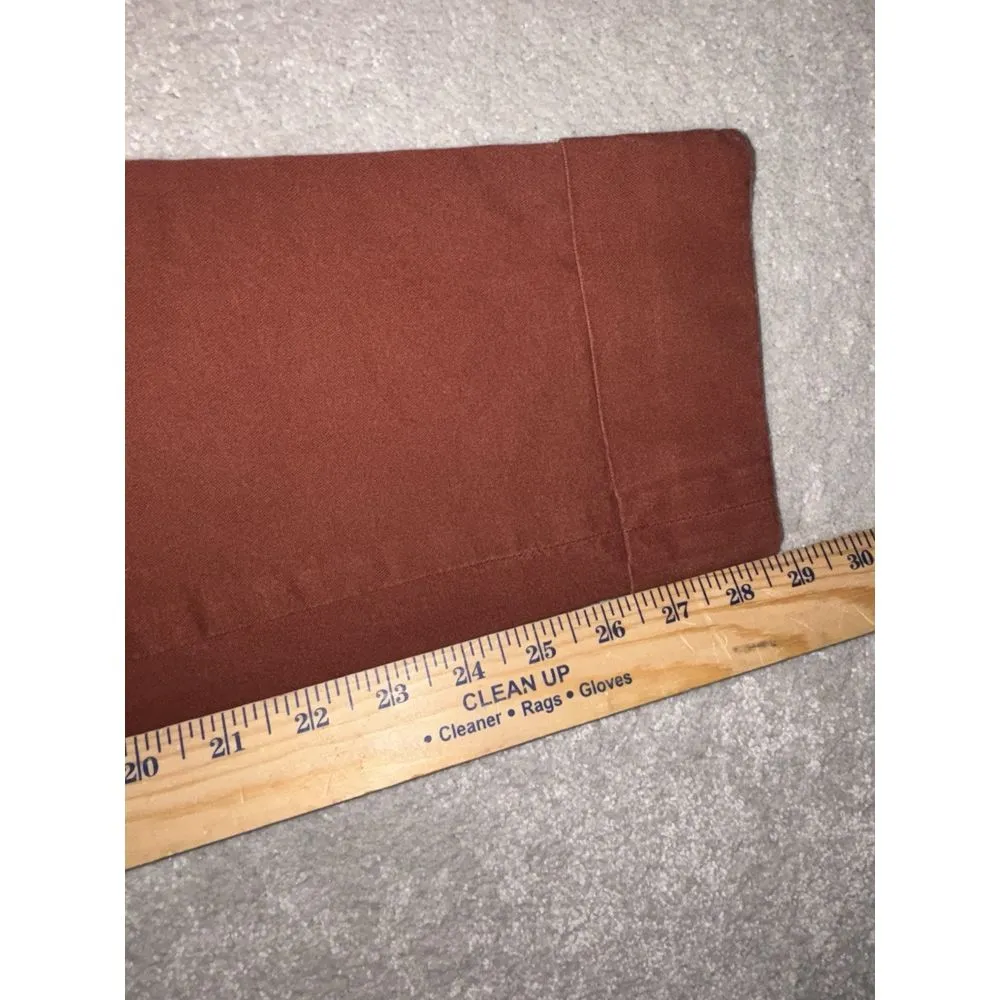Brooks Brothers Size 6 Orange/Red Flat Front Straight Leg Cuffed Pants - Image 9