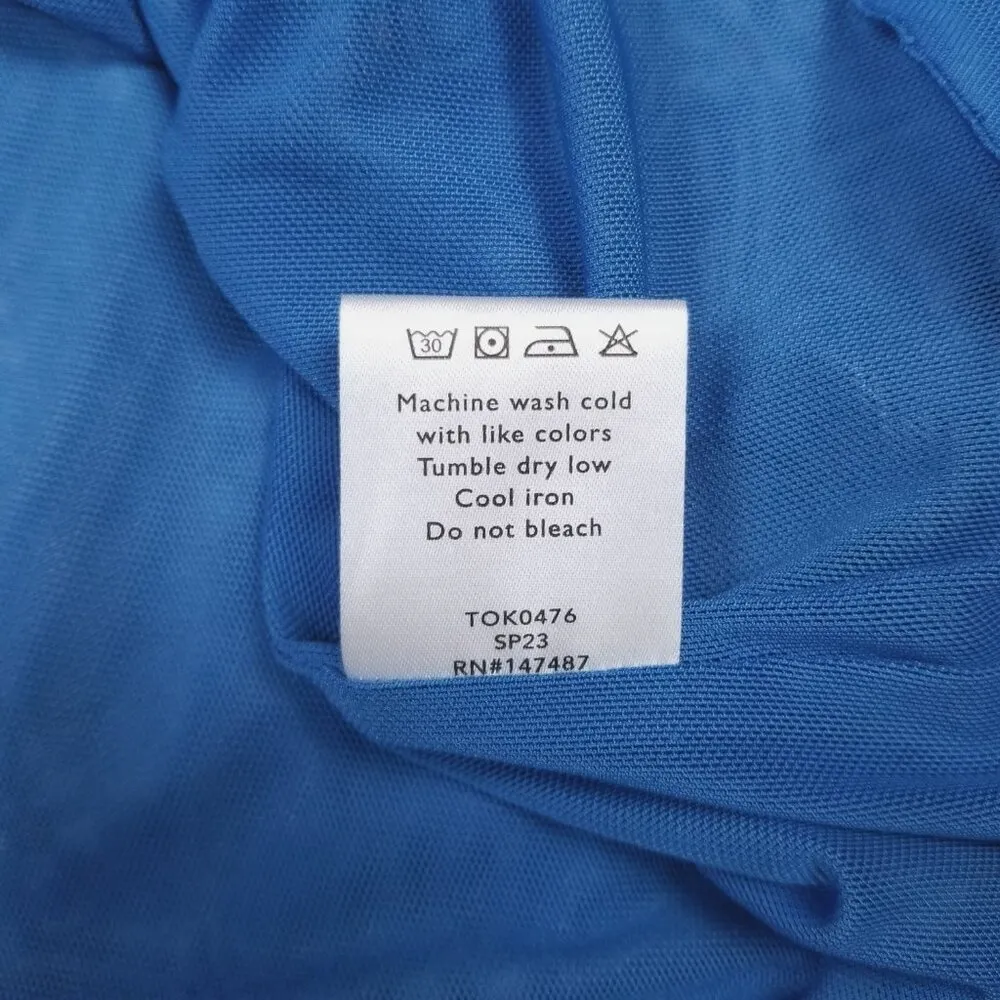 NWT Draper James Raelynn Top Blue Aster Flutter Sleeve Blouse Sz Small - Image 9