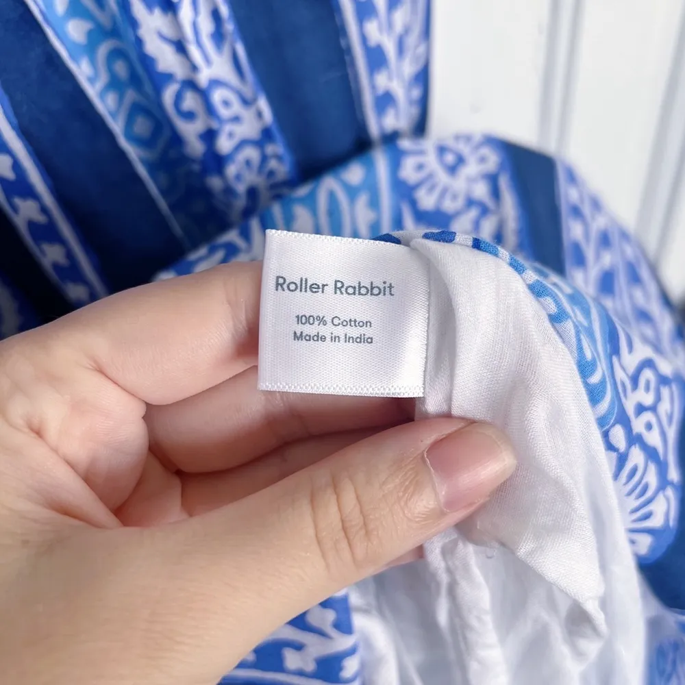 Roller Rabbit • Anthropologie Dakota Cover-Up Maxi Dress blue stripe tiered - Image 11