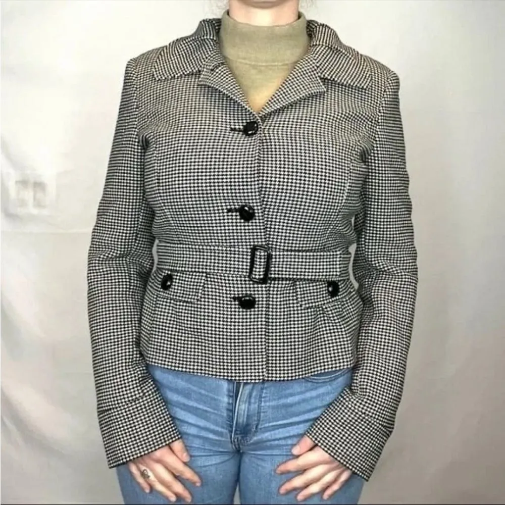 Weekend MaxMara Houndstooth belted wool Jacket 8 - Image 4