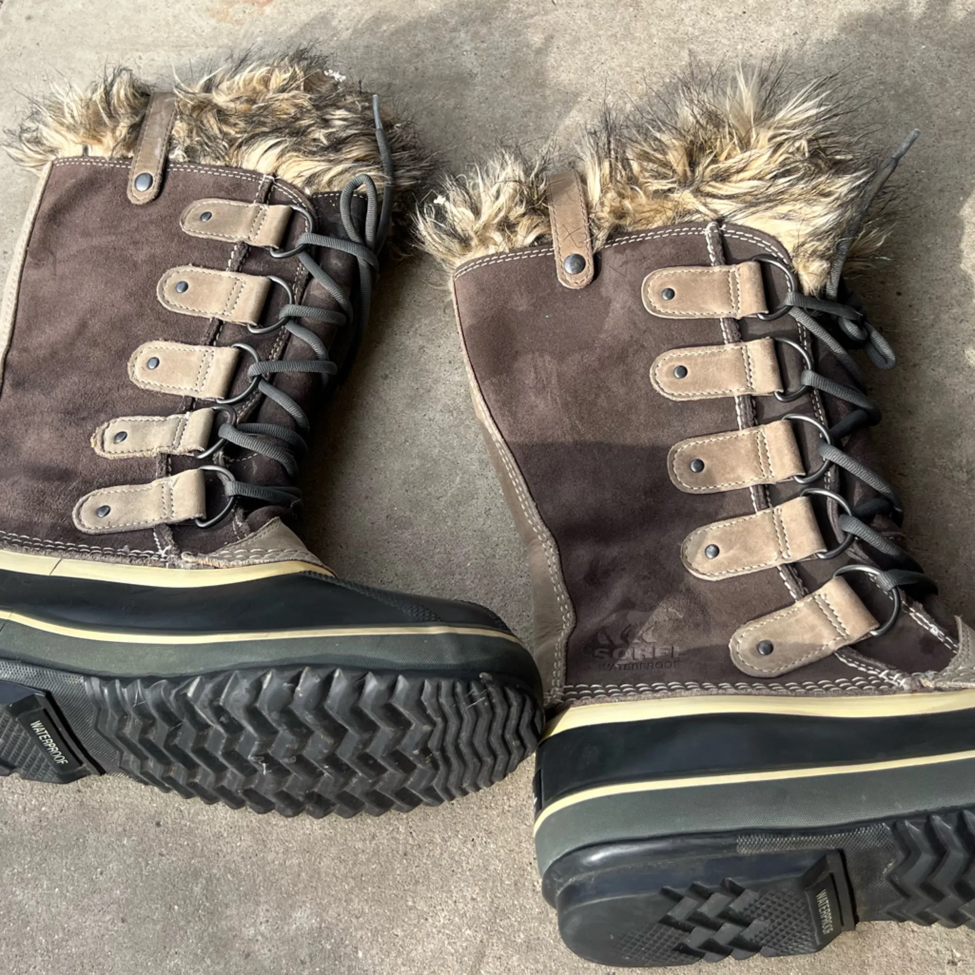 Sorel NL1540 Joan of Arctic Snow Gray Waterproof Leather Boots Women’s Size 10 - Image 2