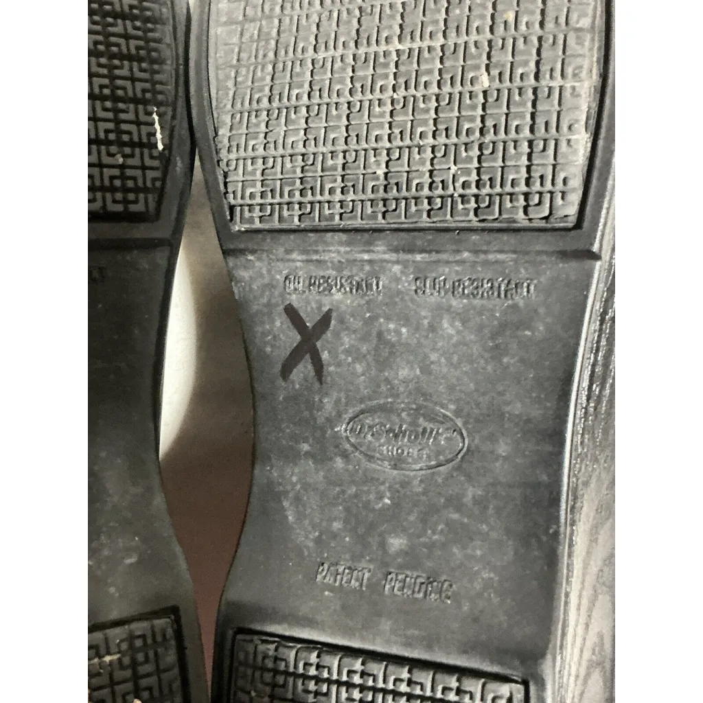 Woman’s Dr Scholls Black Leather 9 M Slip On Work Shoe Slip - Image 9