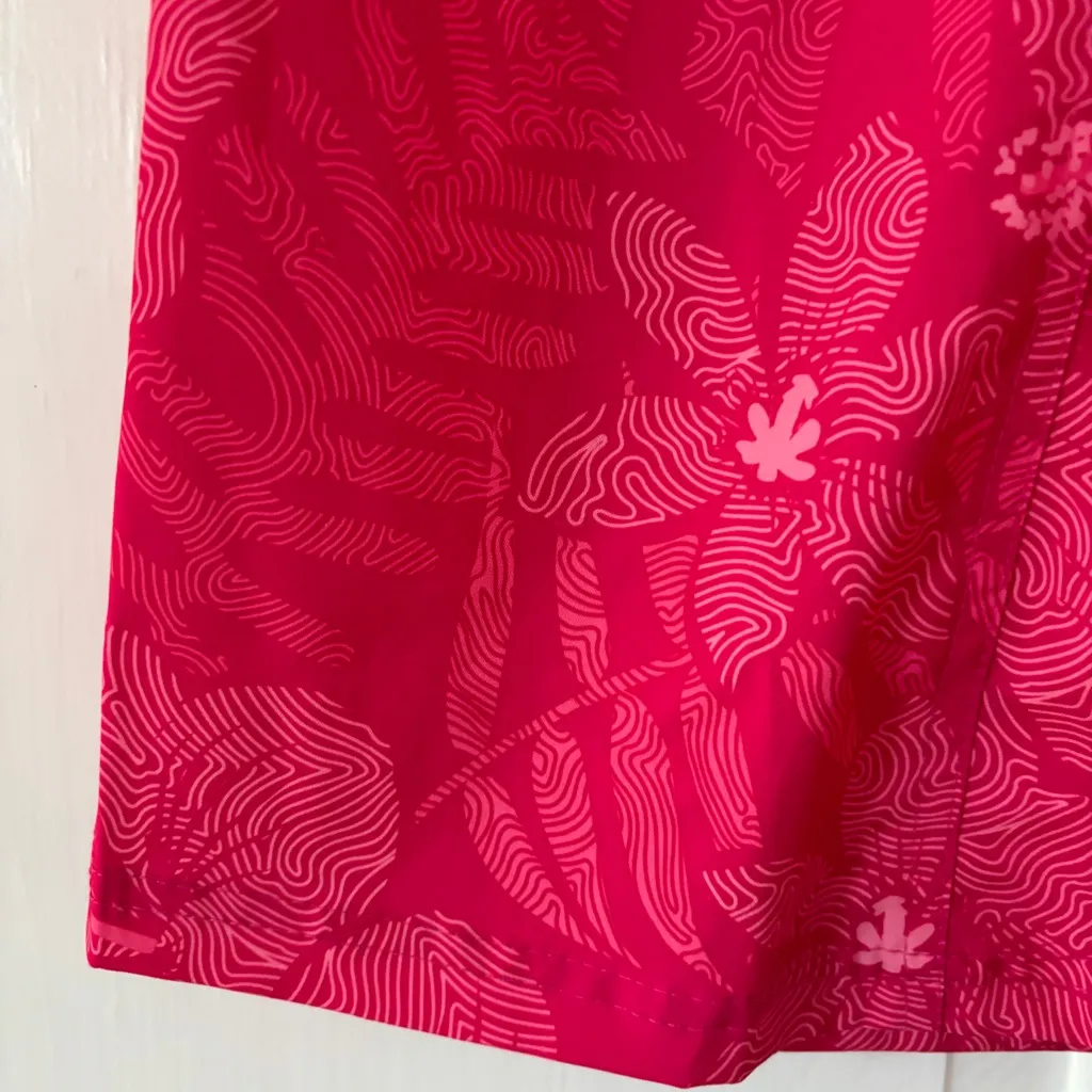 RipSkirt Hawaii Length 2 Pink Tropical Skirt Size Large NWOT Hibiscus Floral - Image 8