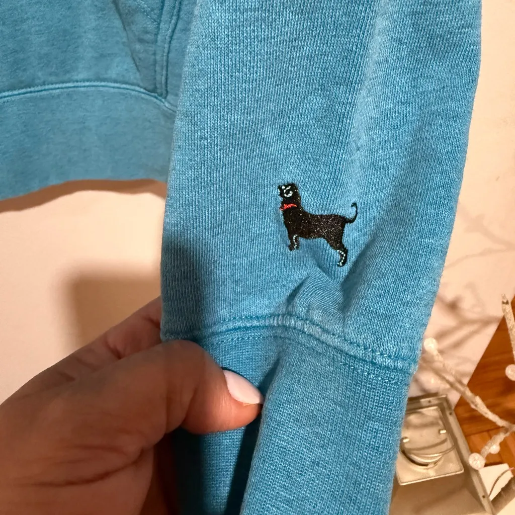 The Black Dog Teal Hoodie with Dog Design - Image 7