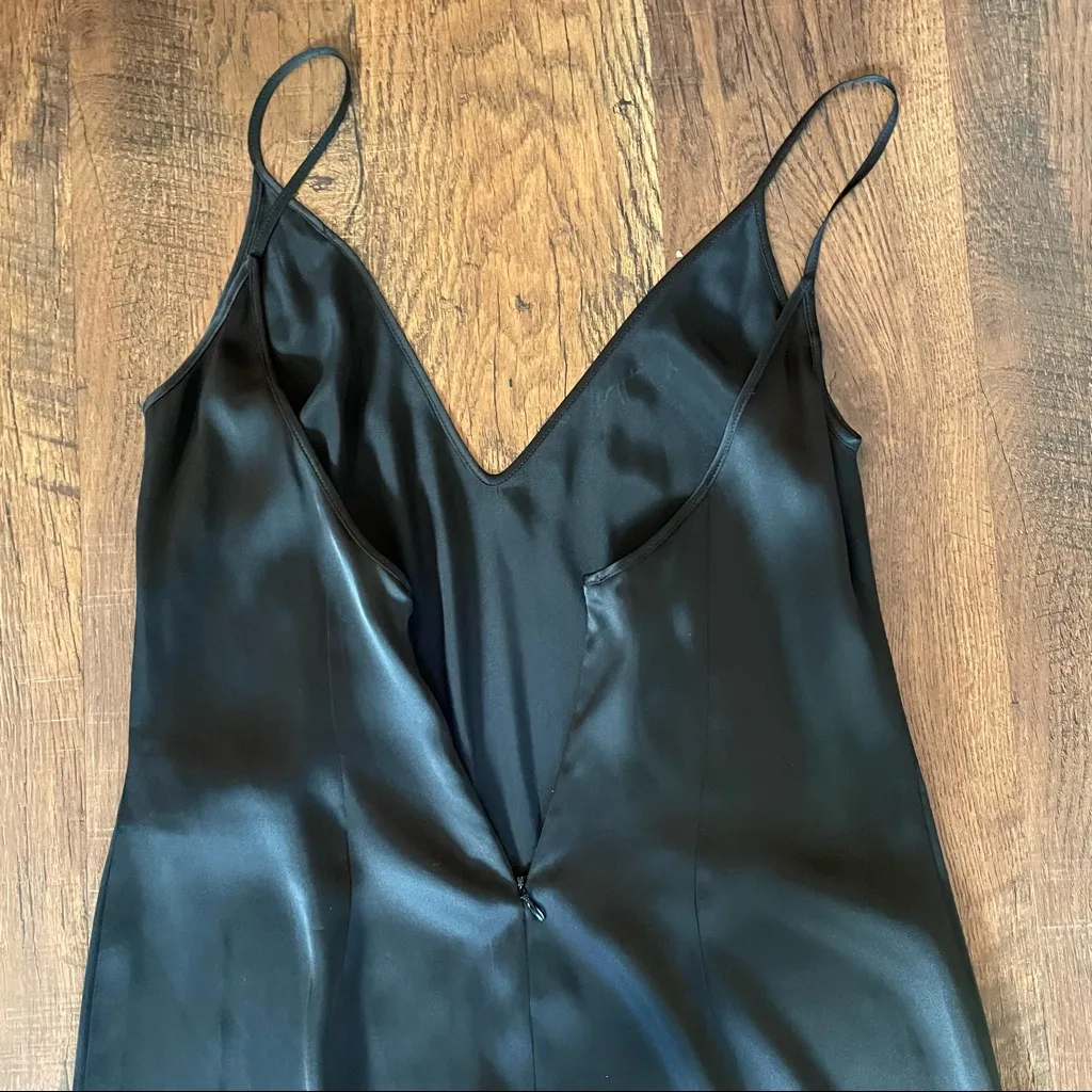 VALENTINO ROMA black silk* slip dress, made in Italy, size EU42/US6 - Image 10