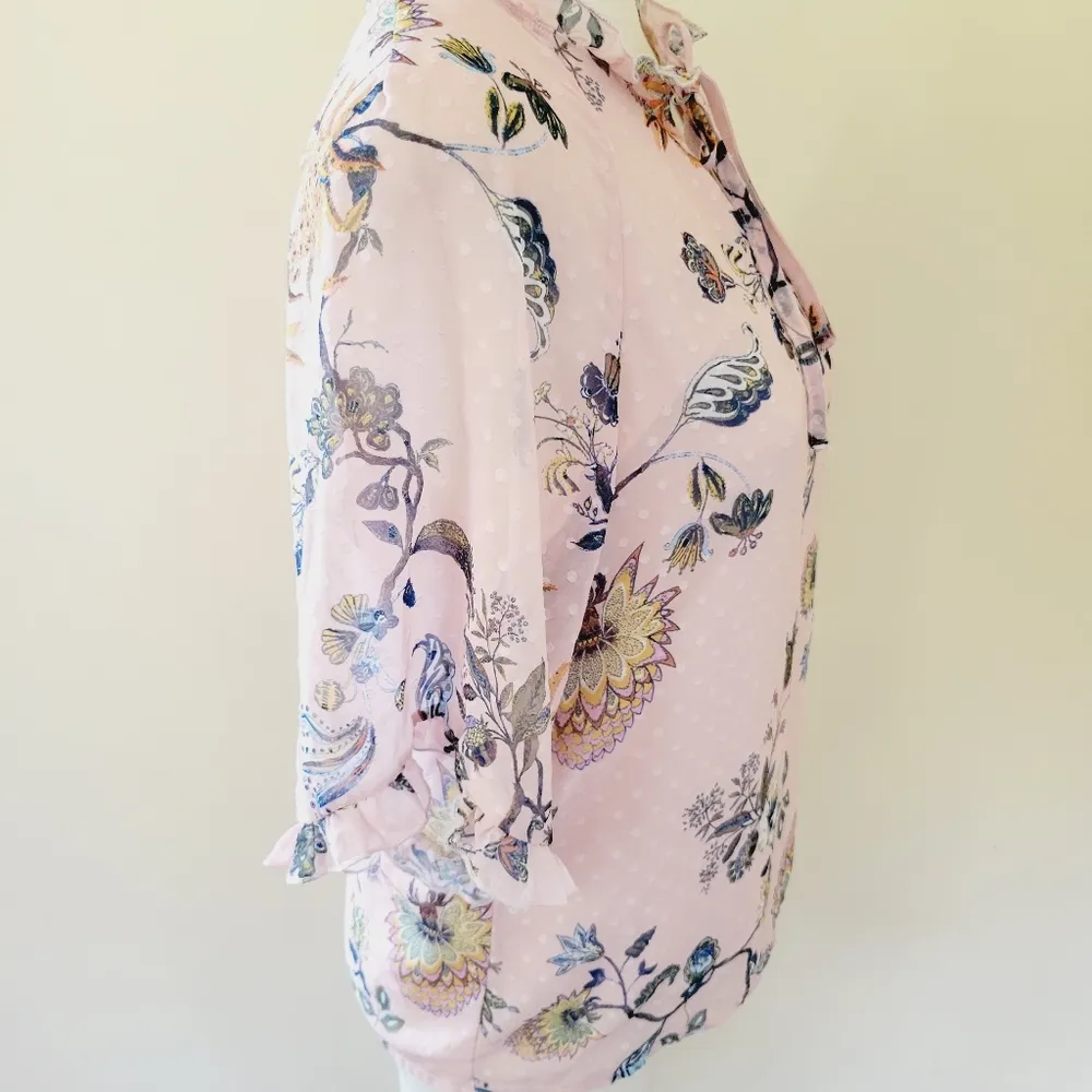 ASOS  Vila swiss dot botany blouse size 34 (6) - Image 4