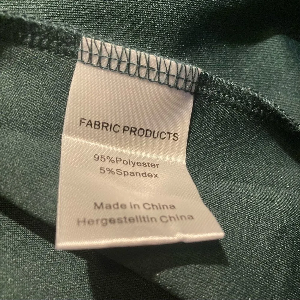 WOOSEA Women Sleeveless V Neck Split Long Dress, DARK GREEN, Size XL, Green - Image 8