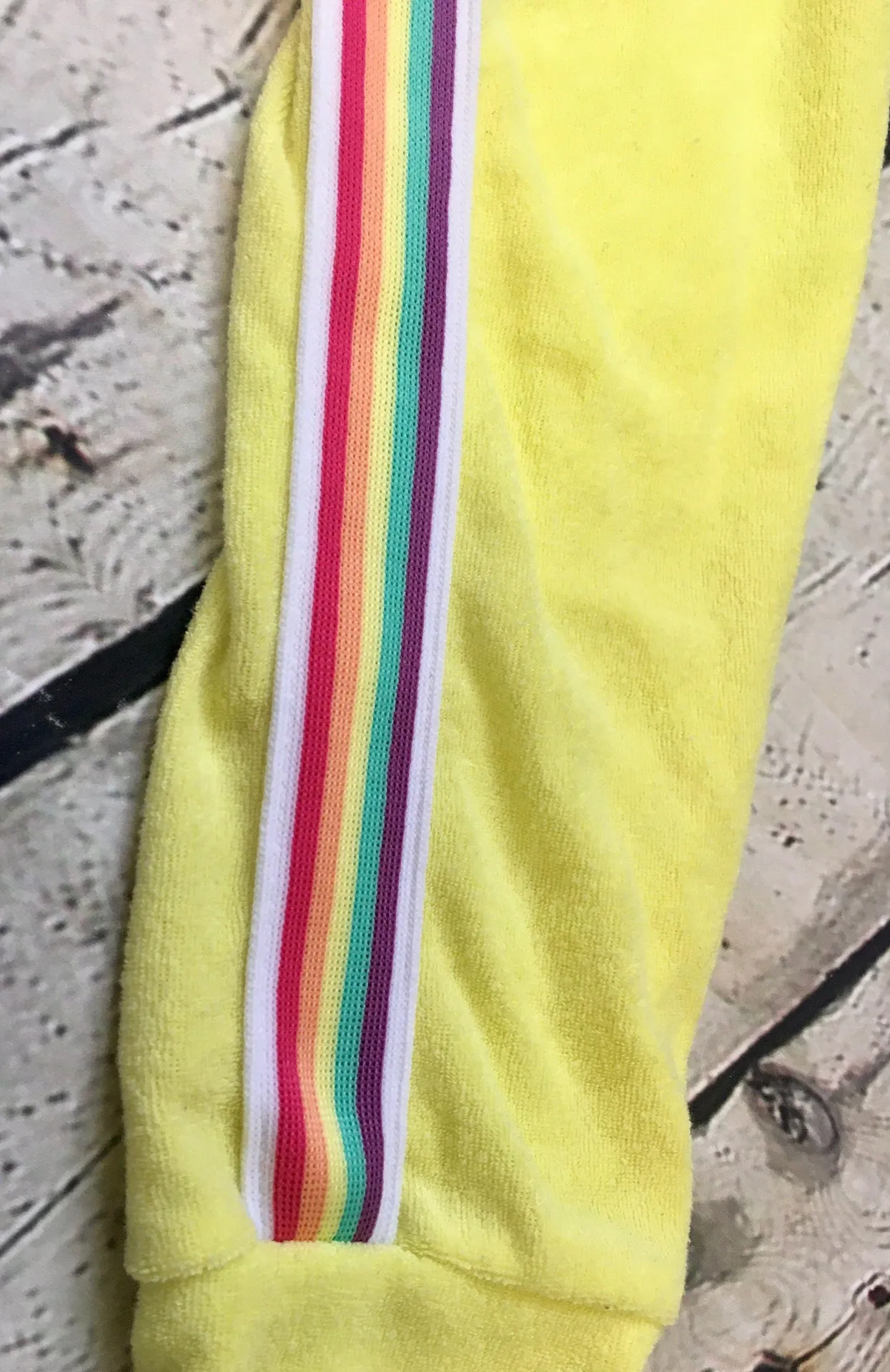 Yellow Rainbow Stripe Hoodie - Image 8