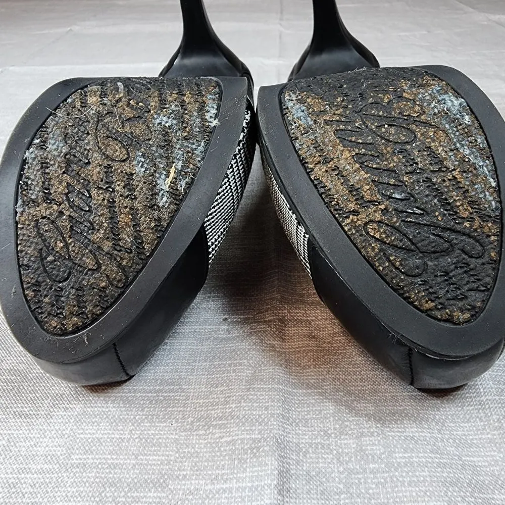 Gianni Bini Women 6.5M Shoes Spike Heels Black White Houndstooth Plaid - Image 9