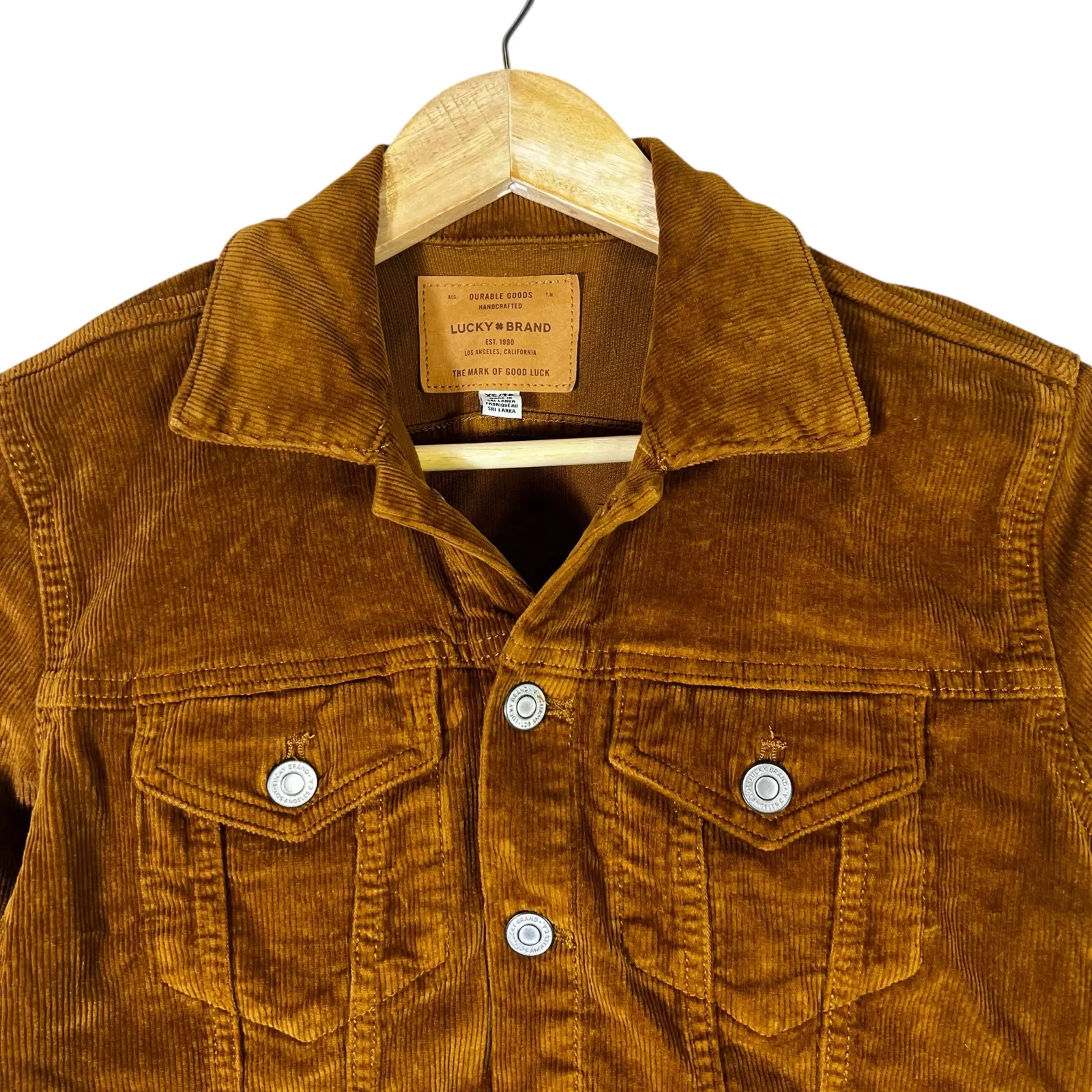 Lucky Brand Corduroy Jacket Womens XS Brown Corduroy Western 70s Cabincore - Image 3