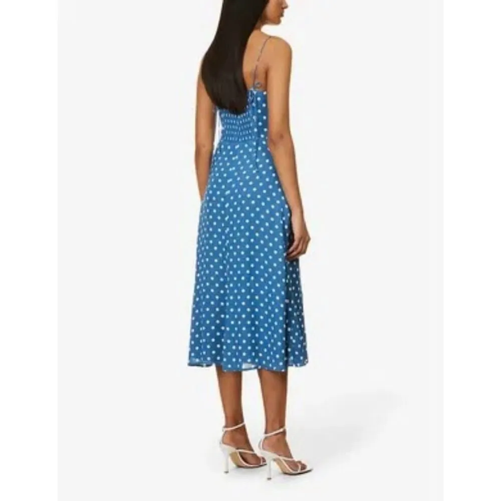 💕REFORMATION💕 Juliette Dress ~ Lazuli Blue Polka Dot Print 6 - Image 5