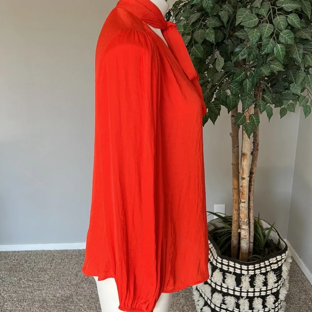 Rachel Zoe satin neck tie blouse - Image 4