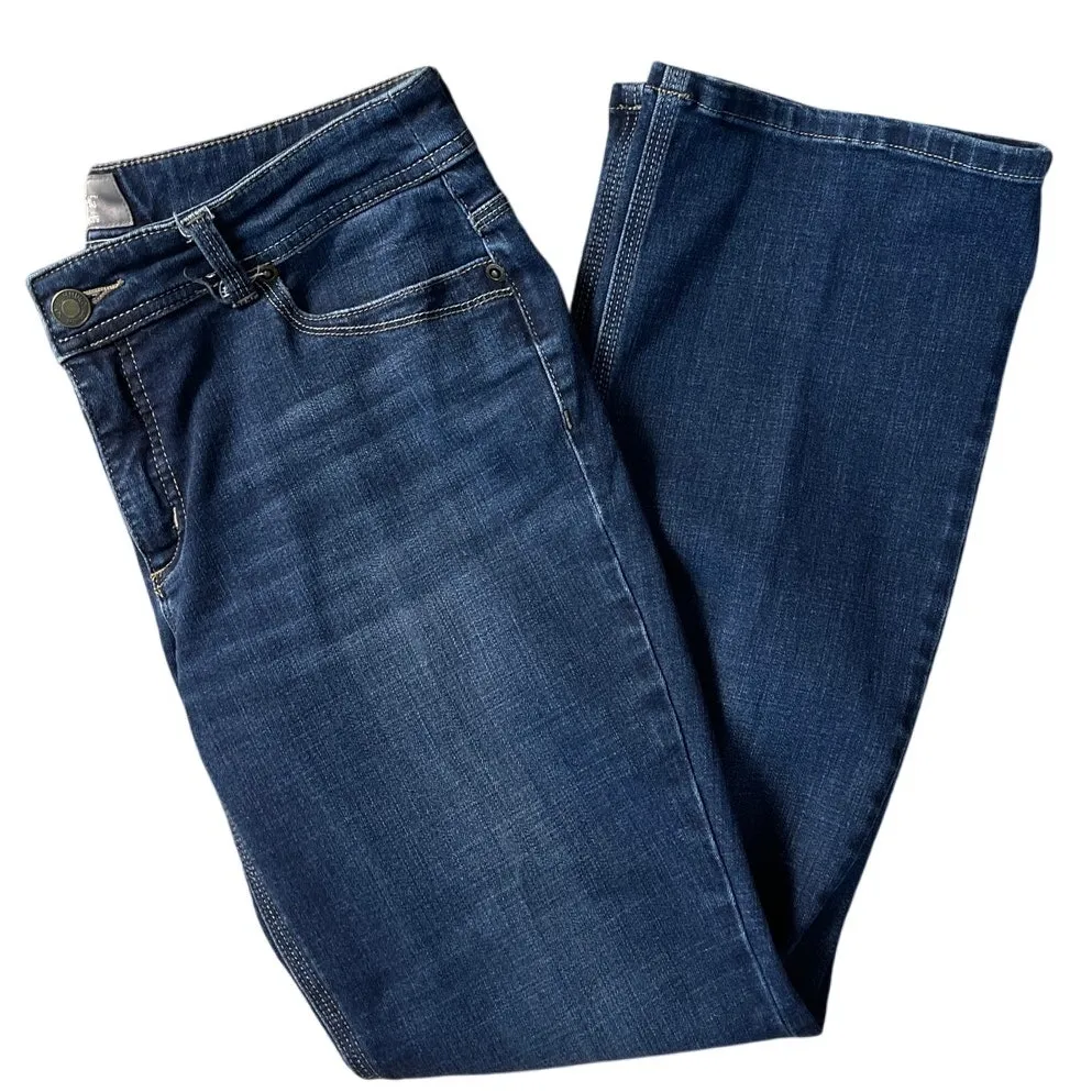 Chico’s So Slimming Dark Wash Barely‎ Bootcut Mid-Rise Stretchy Jeans Size 4 - Image 6