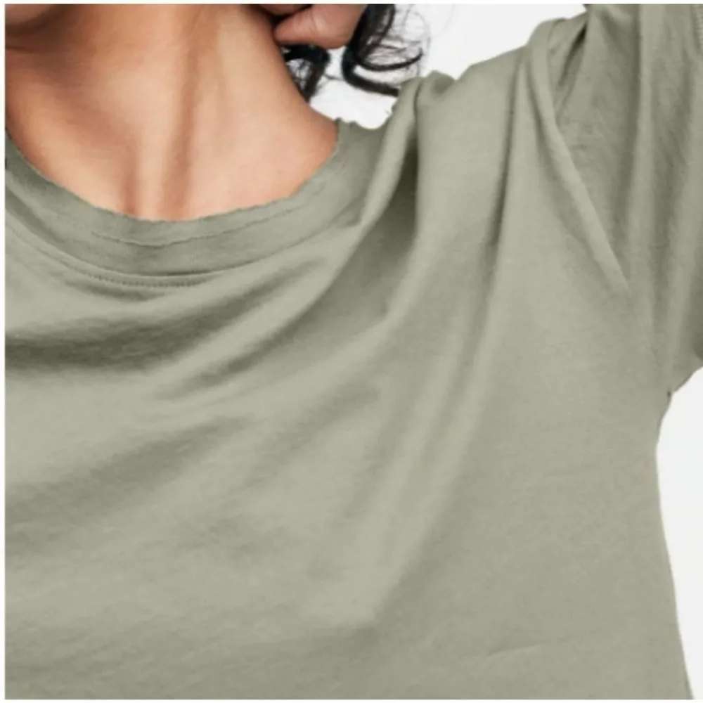 NWT MATE the Label Sage Organic Cotton Raw Neck Boxy Tee - Size 3X - Image 8