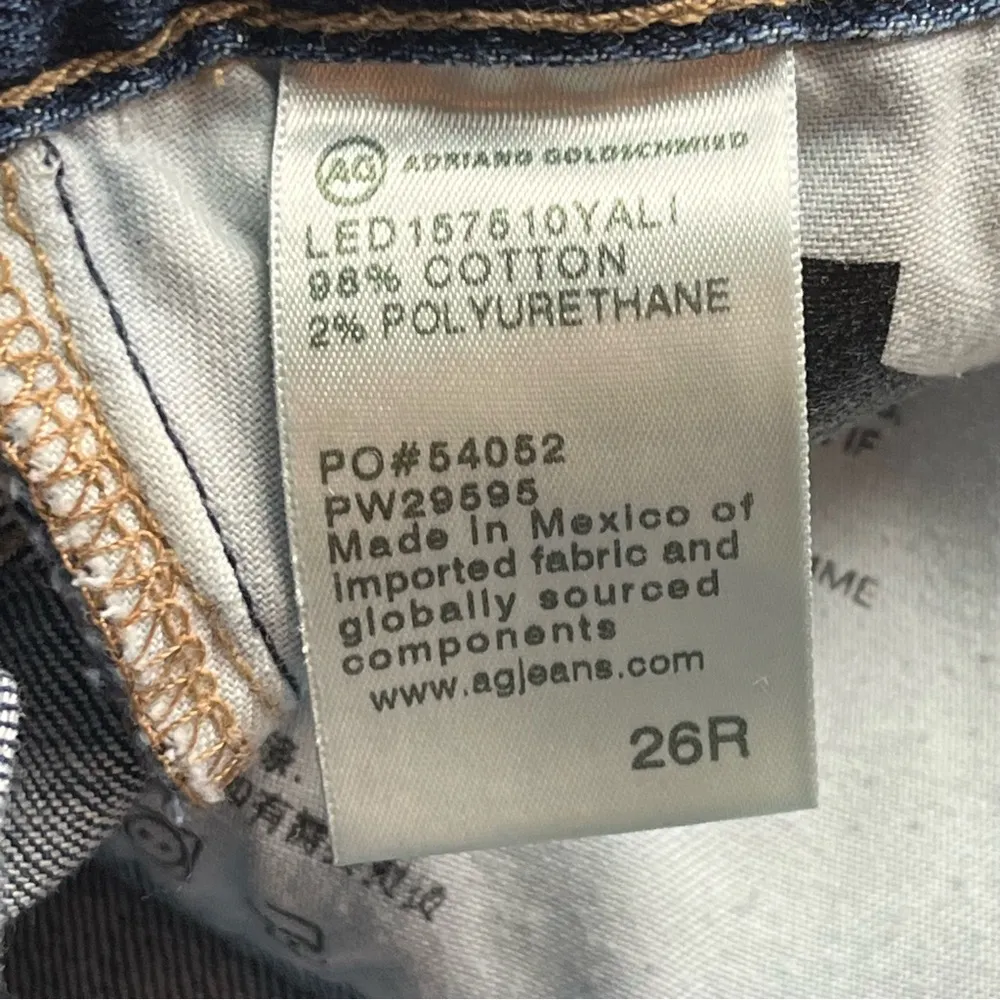 AG Adriano Goldschmied Ex-Boyfriend Slim Women SZ 26R 26 Regular Blue Denim Jean - Image 4