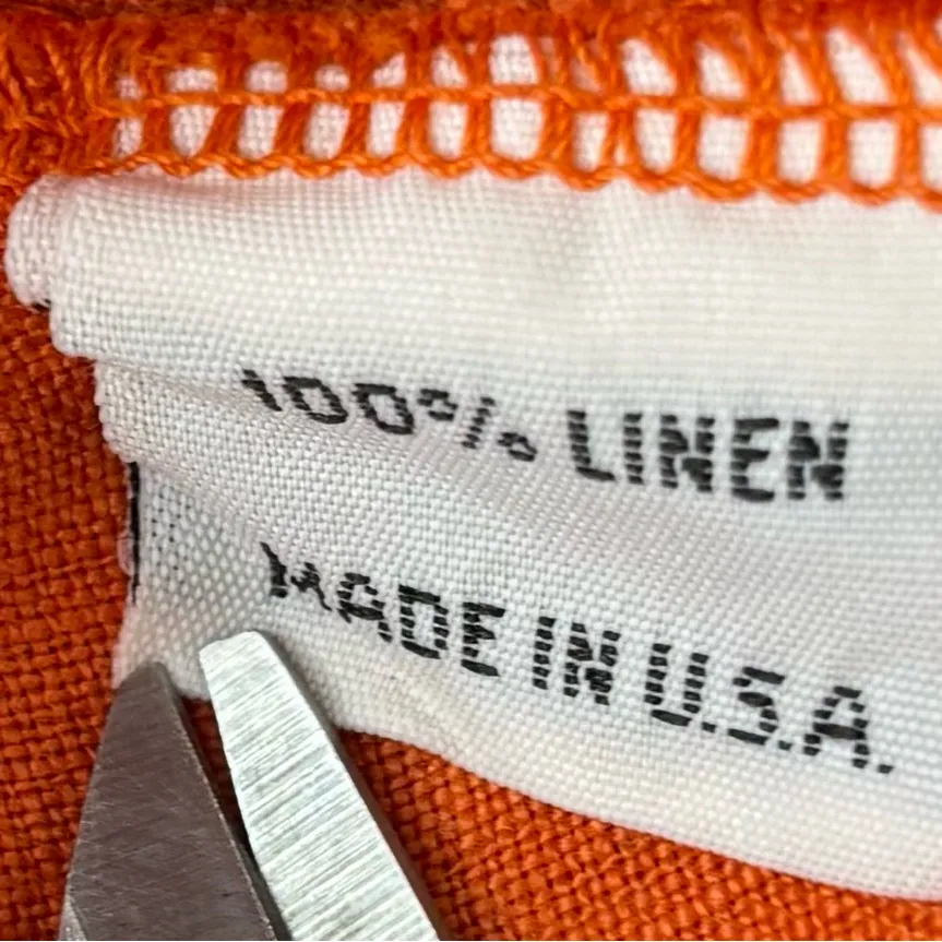 bryn Walker 3X Linen V-Neck Tunic Top in Orange - Image 6