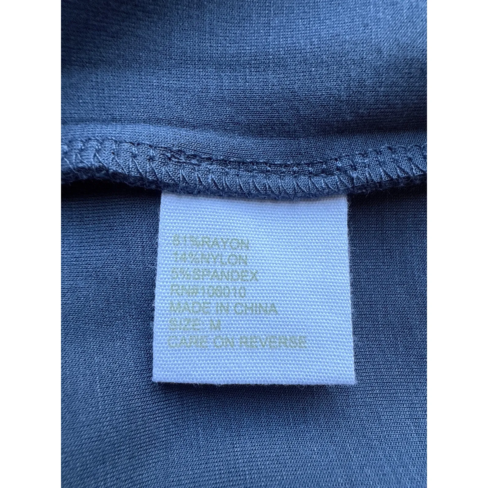 Softies NWT DreamTech Johnny Collar Shirt Indigo Women’s Size Medium Blue - Image 6