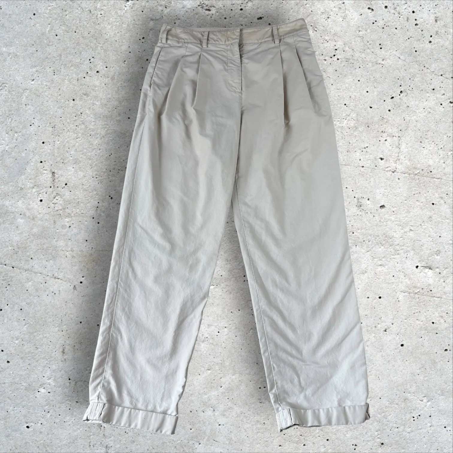 TWP Ivy High Waisted Straight Leg Pleated‎ Cuffed Trouser Pants Sz 0 $495 Tan - Image 5