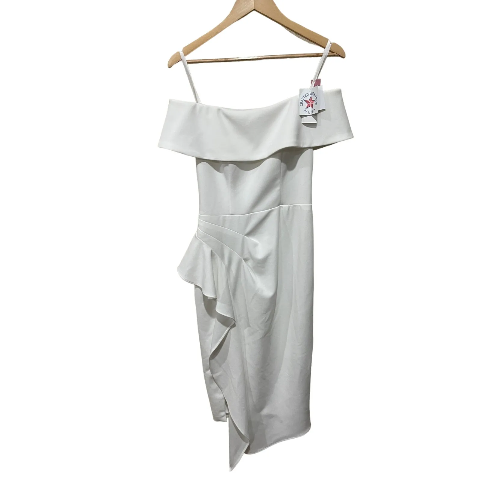 Aqua Crepe Side Slit Cocktail and Party Dress Size 4‎ - Image 2