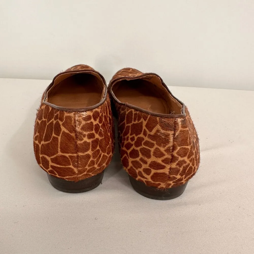 Fossil Women's Calf Hair Giraffe Print Loafers Flats Slip On Size 5 - Image 6