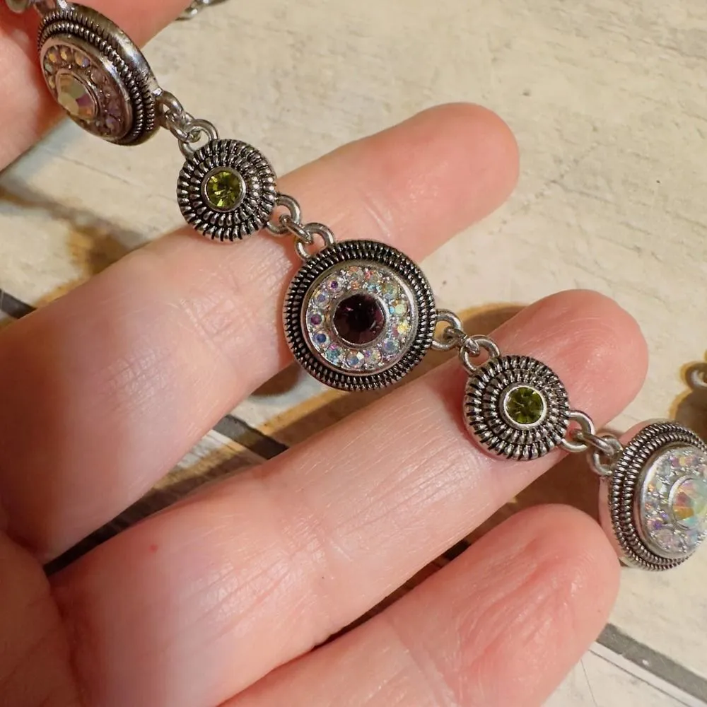 Vintage Lia Sophia Crystal Seltzer Necklace - Image 3