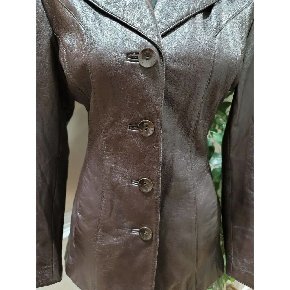 Pelle Studio Women's Black 100% Nylon Long Sleeve Buttons Style Casual Jacket S - Image 2