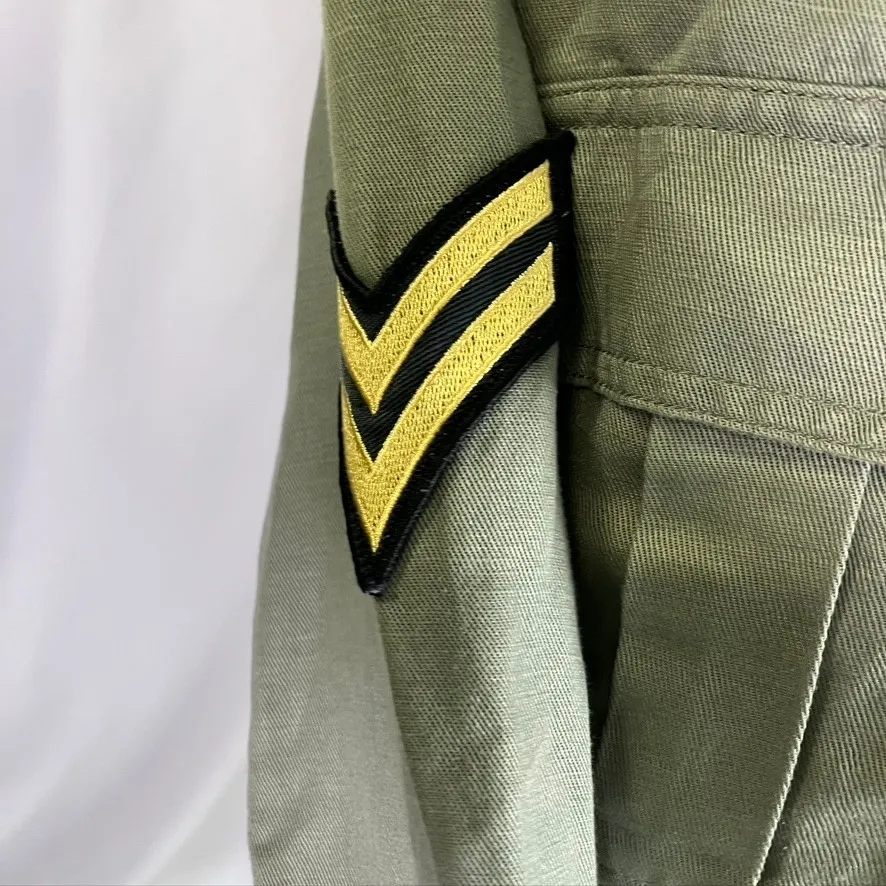 Rails Sage Military Jacket Women's Medium Green Utility Drawstring Lyocell Linen - Image 4